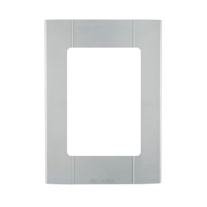 PLACA 4x2 | 3 POSTOS JUNTOS TERMOPLASTICO PLASTIBOX | CINZA ESCURO | TRAMONTINA