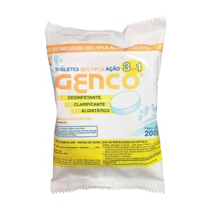 CLORO MULTIPLA ACAO 3 em 1 | 200gr | TABLETE | GENCO