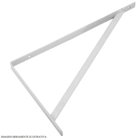 SUPORTE PRATELEIRA SIMPLES MAO FRANCESA | 30cm | BRANCO | BEMFIXA