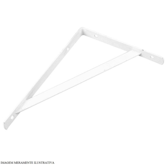 SUPORTE PRATELEIRA SIMPLES MAO FRANCESA | 20cm | BRANCO | BEMFIXA
