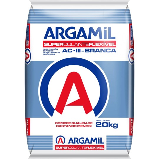 ARGAMASSA SUPER COLA FLEX ACIII | BRANCA 20kg | ARGAMIL