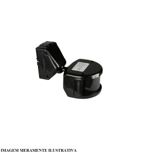 SENSOR DE PRESENCA FRONTAL MICROCONTROLADO | 180 | PRETO | EXATRON