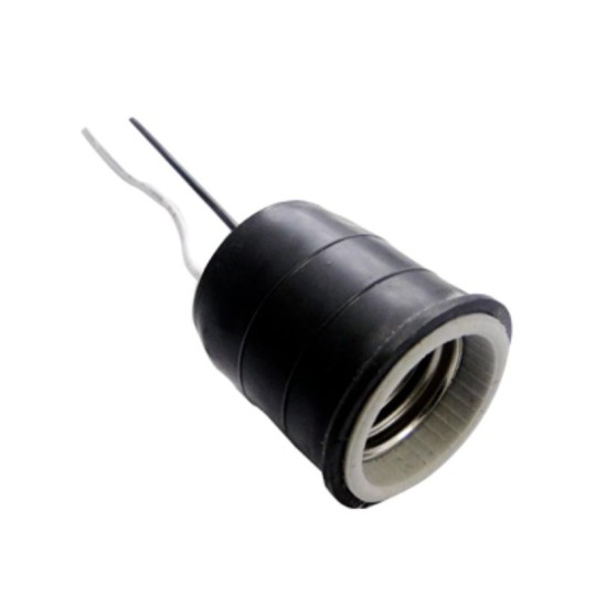 PORTA LAMPADA E27 TERM. COM RABICHO | PRETO | GUEPAR