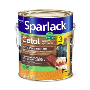 VERNIZ SPARLACK CETOL STAIN | BALANCE ACETINADO | EFEITO NATURAL | 3.6L | CORAL