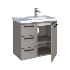 TOUCADOR EM ACO | AMEIXA | 60 | CINZA | COZIMAX