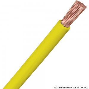 Rolo Cabinho  1,5mm Flexsil com 50m Amarelo Sil