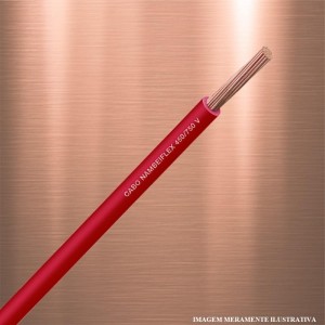Rolo Cabinho 1,5mm Flexsil com 50m Vermelho Sil