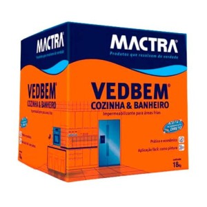 IMPERMEABILIZANTE | VEDBEM COZINHA E BANHEIRO | 18kg | MACTRA | CORAL