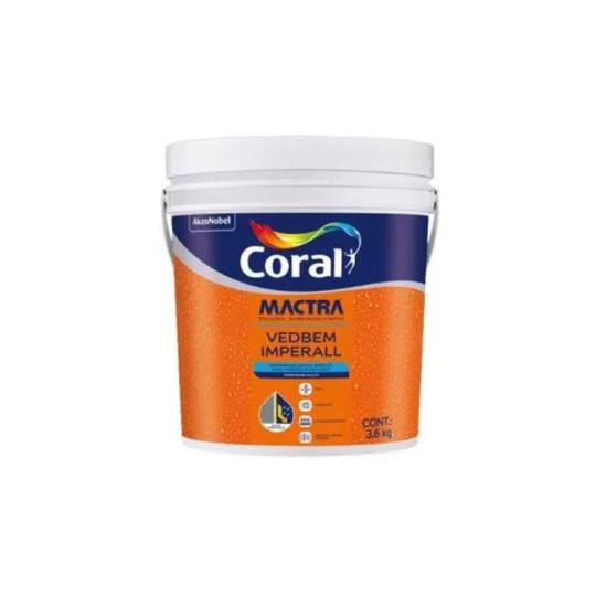IMPERMEABILIZANTE | VEDBEM IMPERALL 10 EM 1 | 3.6kg | MACTRA | CORAL