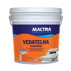 IMPERMEABILIZANTE | VEDA TELHA E PAREDE | 3.6kg | MACTRA | CORAL