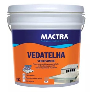 IMPERMEABILIZANTE | VEDA TELHA E PAREDE | 18kg | MACTRA | CORAL