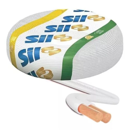 CABO FLEX PARALELO | 2x2.5 | COM 100m | BRANCO | SIL