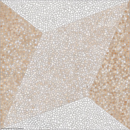 Piso Geometric Mosaico Beige Granilhado - 60x60 REF:HD6124 cl:a PEI:4 Duramax