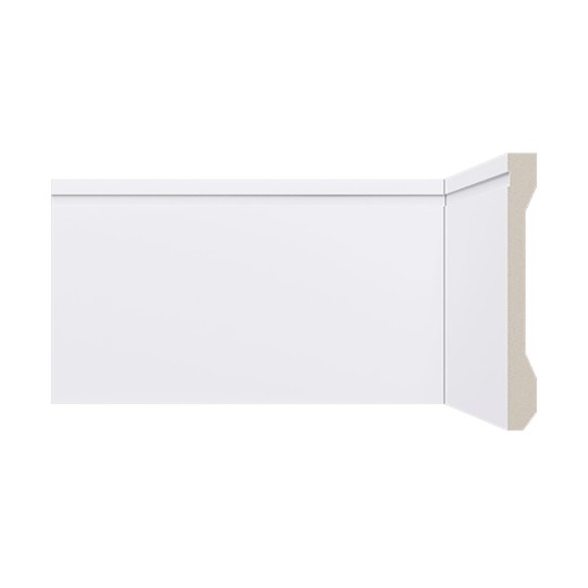 RODAPE POLIESTIRENO FRISADO | LEV152 | 2.40mx15cm | BRANCO | SANTA LUZIA