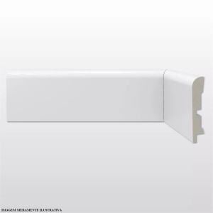 RODAPE POLIESTIRENO LISO | 446 | 2.40mx0.7cm | BRANCO | SANTA LUZIA
