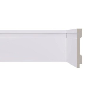 RODAPE POLIESTIRENO FRISADO | LEV102 | 2.40mx10cm | BRANCO | SANTA LUZIA