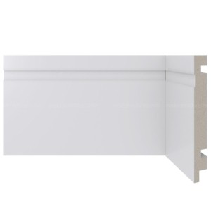 RODAPE POLIESTIRENO FRISADO | 480 | 2.40mx15cm | BRANCO | SANTA LUZIA
