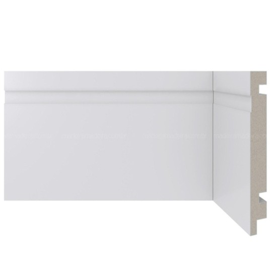 RODAPE POLIESTIRENO FRISADO | 480 | 2.40mx15cm | BRANCO | SANTA LUZIA