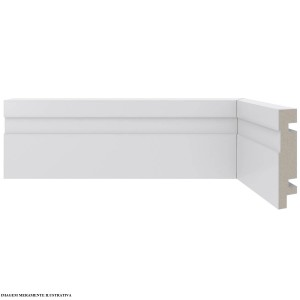 RODAPE POLIESTIRENO FRISADO | 456 | 2.40mx0.7cm | BRANCO | SANTA LUZIA