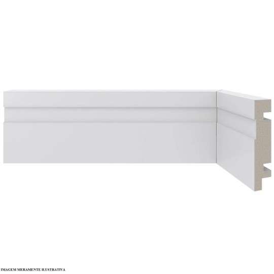 RODAPE POLIESTIRENO FRISADO | 456 | 2.40mx0.7cm | BRANCO | SANTA LUZIA