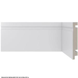 RODAPE POLIESTIRENO FRISADO | 457 | 2.40mx10cm | BRANCO | SANTA LUZIA