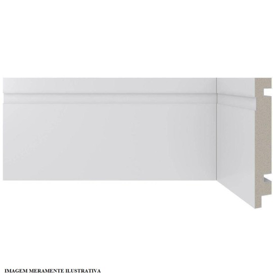 RODAPE POLIESTIRENO FRISADO | 457 | 2.40mx10cm | BRANCO | SANTA LUZIA