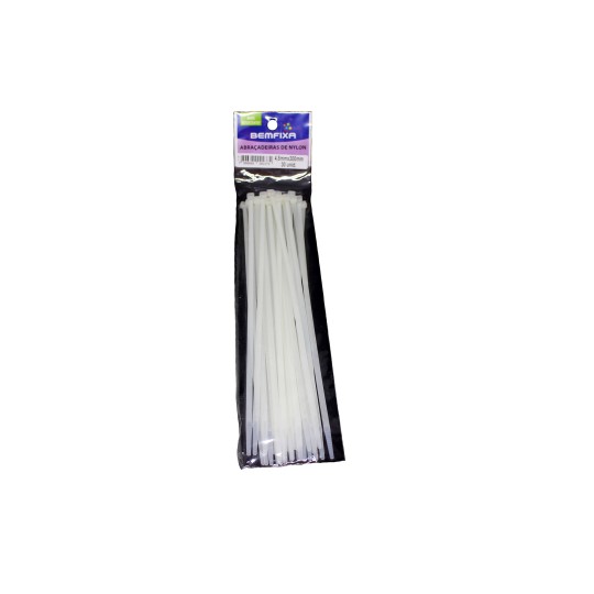 ABRACADEIRA NYLON NATURAL | 4.8x300mm | BEMFIXA