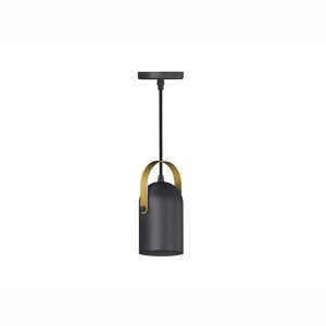 PENDENTE | BELL | MINI | PRETO FOSCO+OURO | 1xE27 | TASCHIBRA