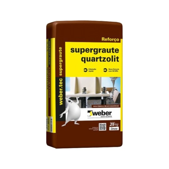 ARGAMASSA SUPERGRAUTE ALTA RESISTENCIA | 25kg | QUARTZOLIT