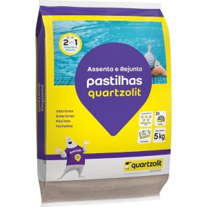 MASSA PASTILHA | INTERNO-EXTERNO | 5kg | BRANCO | QUARTZOLIT