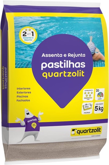 MASSA PASTILHA | INTERNO-EXTERNO | 5kg | BRANCO | QUARTZOLIT