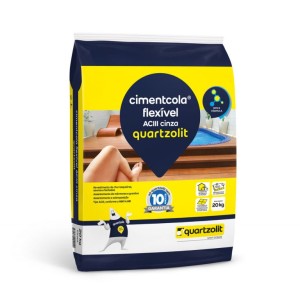 ARGAMASSA FLEXIVEL | AC3 | 20kg | CINZA | QUARTZOLIT