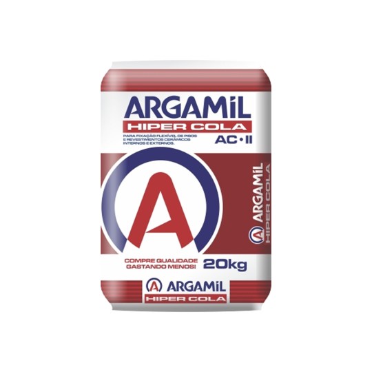 ARGAMASSA HIPER COLA INTERNO-EXTERNO AC2 | CINZA | 20kg | ARGAMIL