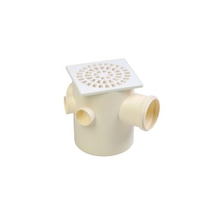 CAIXA SIFONADA N.17 C/GRELHA QUADRADA | BRANCA | 150x185x75 | KRONA