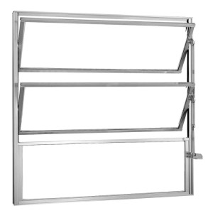 BASCULANTE ALUMINIO STD | 301403 | 80x80 | VIDRO LISO | MSG