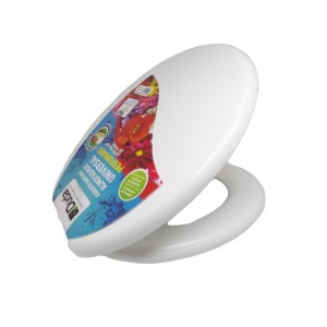 ASSENTO SANITARIO | ALMOFADADO | FLORAL | BRANCO | DUDA