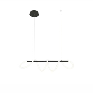 PENDENTE | LED | ZURIQUE | PRETO | 40w | 3000k | TASCHIBRA