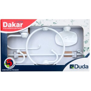 KIT ACESSORIO 5 PECAS | DAKAR | BRANCO | DUDA
