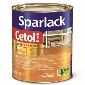 VERNIZ SPARLACK CETOL DECK | SEMI-BRILHO | NATURAL | 0.9L | CORAL