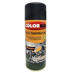 Spray Alta Temperatura 350ml Preto Fosco Colorgin