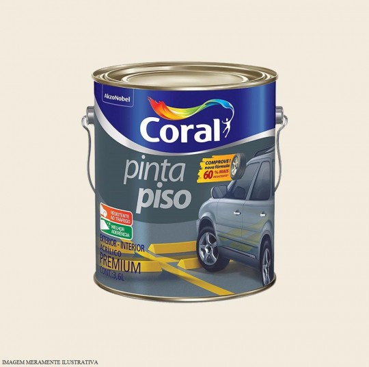 Tinta Pinta Piso Acríica Premium Branca 3,6 Litros Coral