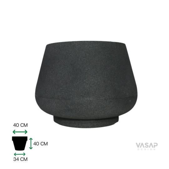 VASO CUMBUCA BOJUDA | G | PRETO MARMORE | VASAP