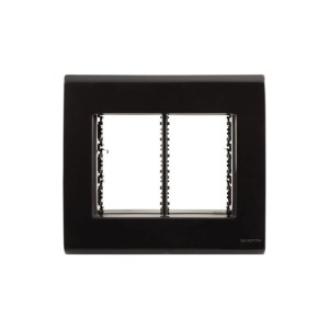 PLACA 4x4 + SUPORTE 6 PONTOS JUNTOS | LIZ | GRAFITE | TRAMONTINA