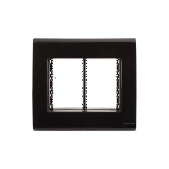 PLACA 4x4 + SUPORTE 6 PONTOS JUNTOS | LIZ | GRAFITE | TRAMONTINA