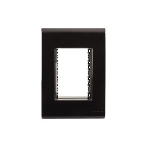 PLACA 4x2 + SUPORTE 3 PONTOS JUNTOS | LIZ | GRAFITE | TRAMONTINA