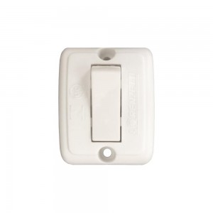 Interruptor de Sobrepor 1063 B Simples 10A  Branco Lorenzetti