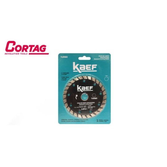 DISCO DIAMANTADO TURBO KAEF | 60942 | 110mm | CORTAG