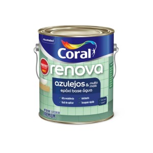 RENOVA AZULEJO BASE D AGUA | ACETINADO | WANDEPOXY | BRANCO | 3.6L | CORAL