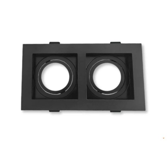 SPOT | 81011/2 | EMBUTIR P/2 LAP. PAR20 RECUADO QUAD. DUPLO | PRETO | CLICK INJET