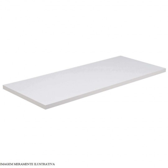 Prateleira Branca com Suporte Plástico Branco 80x20x1,5 cm Concept Prat-K